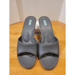 OKA­­·B Women's Slip On Sandals Comfort Shoes Blue/Gray Size: L